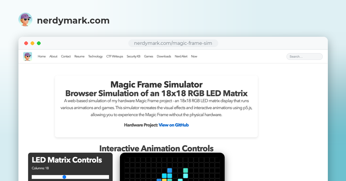 Magic Frame Simulator - nerdymark.com