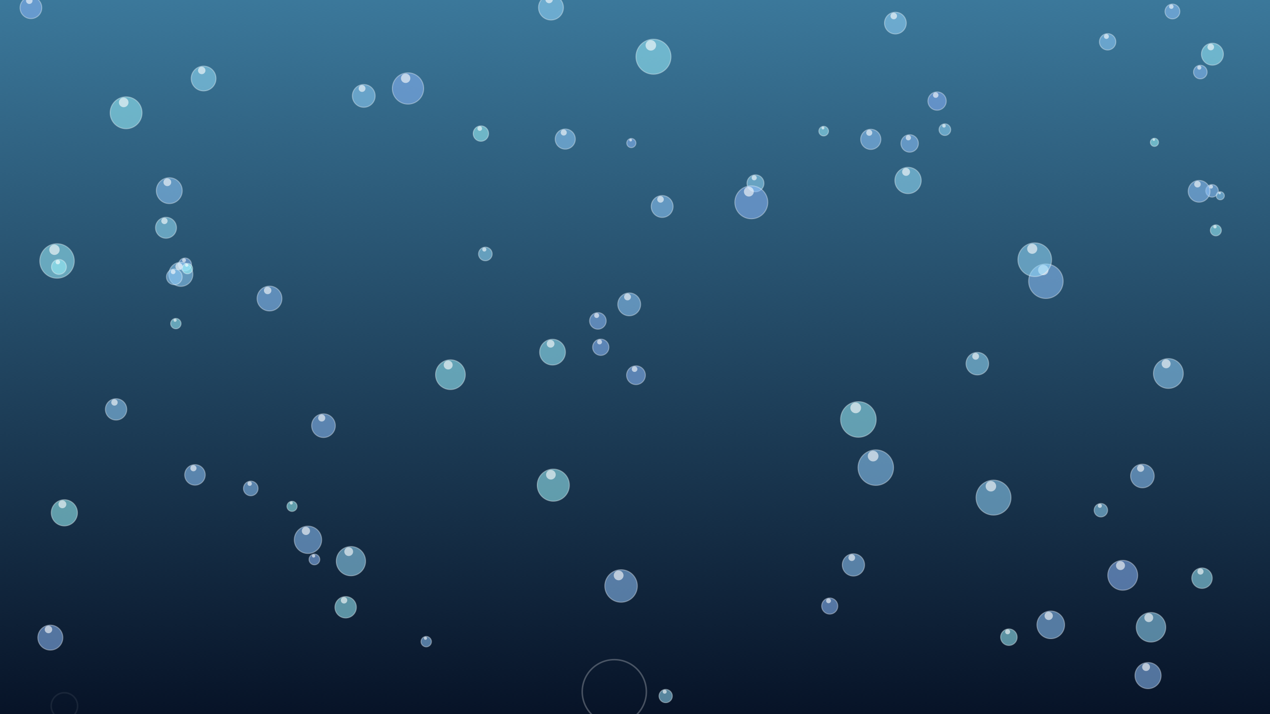 Bubbles screensaver scene