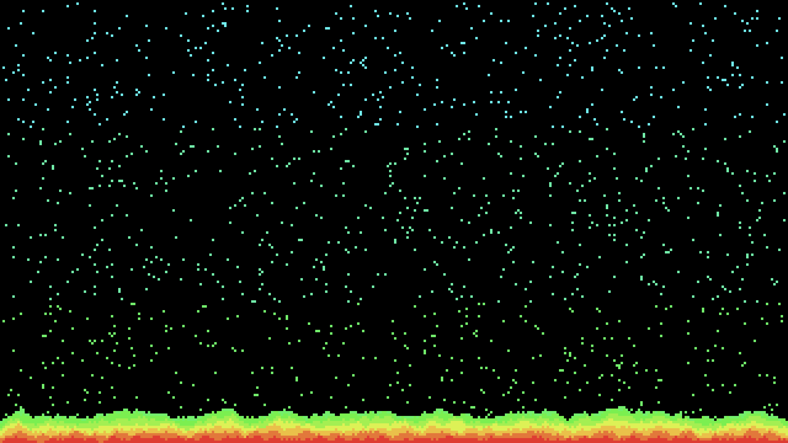 Falling Sand screensaver scene