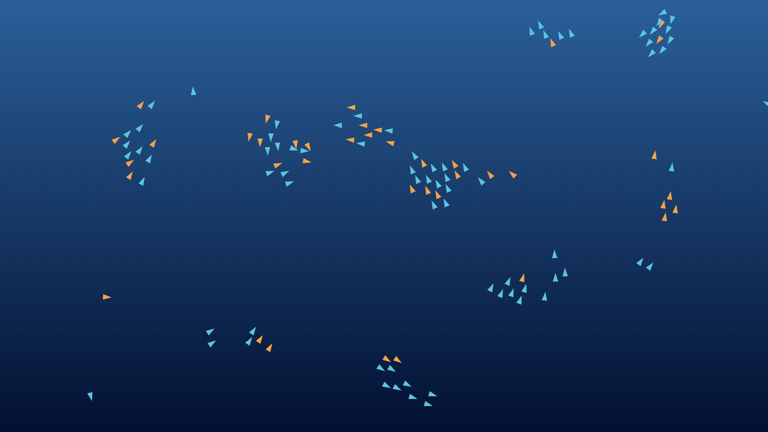 Fish Schooling screensaver scene