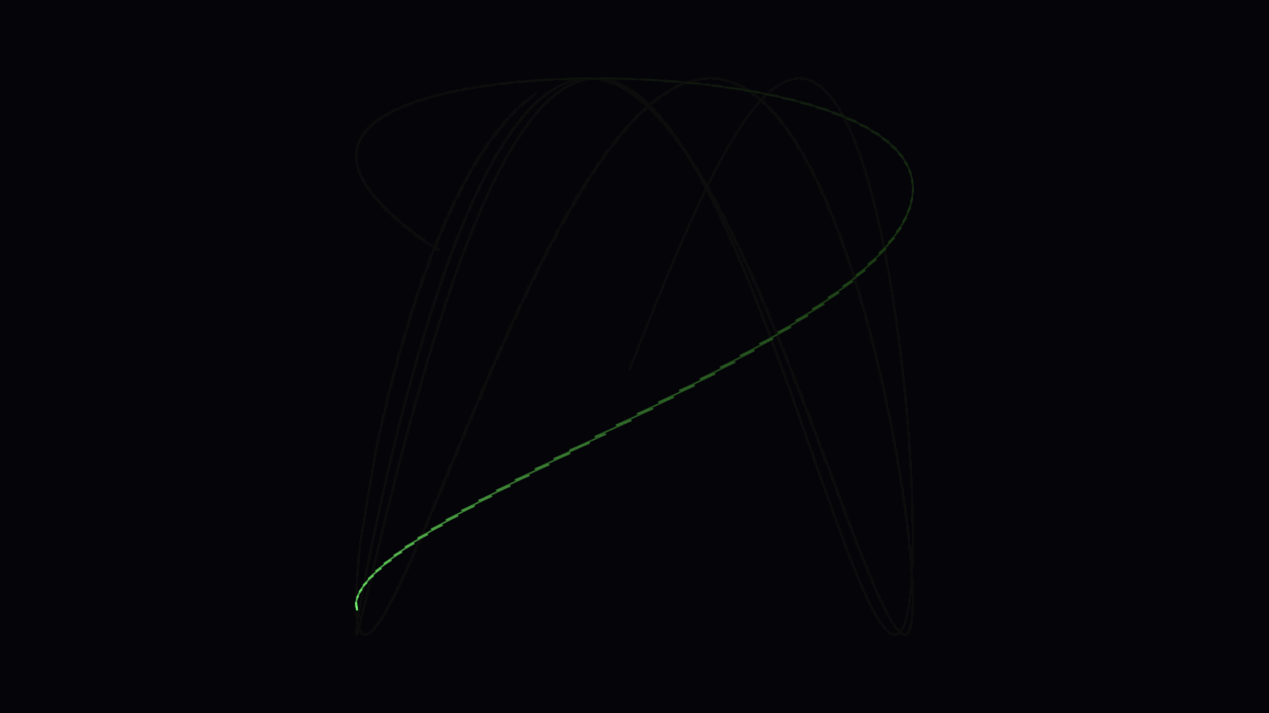 Lissajous screensaver scene