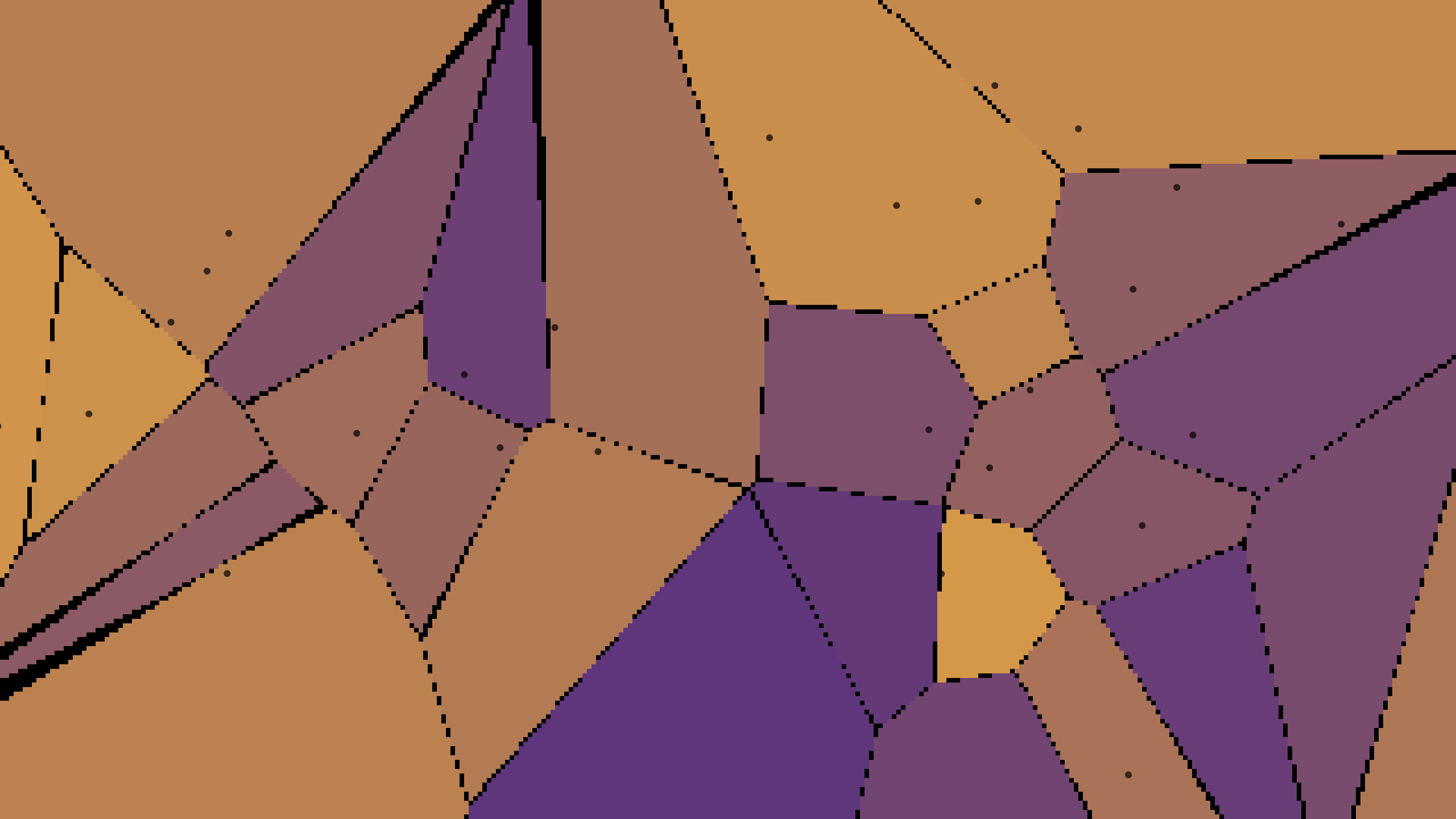 Voronoi screensaver scene